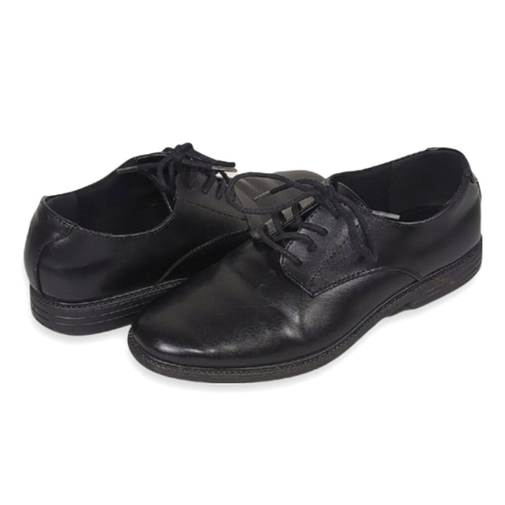 Hunters Bay Black Dress Shoes Mens Size 6 Faux Leather Oxfords Formal
